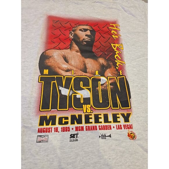 Vintage 1995 Mike Tyson McNeeley MGM  Las Vegas Deadstock T Shirt XXL Gray 2X - Picture 3 of 7